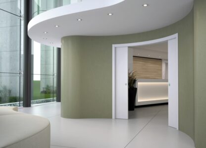 ECLISSE classic curved pocket door system double