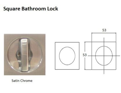 Satin chrome ECLISSE bathroom lock