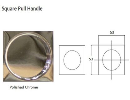 ECLISSE polished chrome pocket door handle