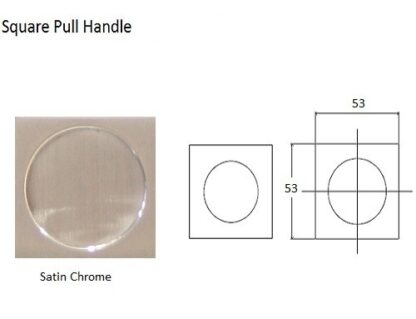 ECLISSE Satin chrome pocket door handle
