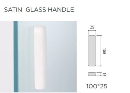 ECLISSE Satin glass door handle image and specifications