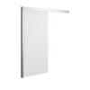 The ECLISSE Wall Mounted Sliding Door Kit, Pelmet and Door Post-2m Track-Paris 3 features a minimalistic frameless frosted glass door with a silver metal top track and handle—an elegant modern sliding door solution.