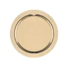 AURA Round Flush Pull Handle Set for Sliding Pocket Doors: gold-coloured, metal, smooth surface, slightly raised inner edge—shown from above on a white background; perfect as an ECLISSE Pocket Door accessory.