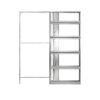 The ECLISSE Pocket Door System - Classic Single Wiring-Ready is a metal wall frame with multiple horizontal and vertical sections, a built-in wiring conduit, and is shown isolated on a white background.