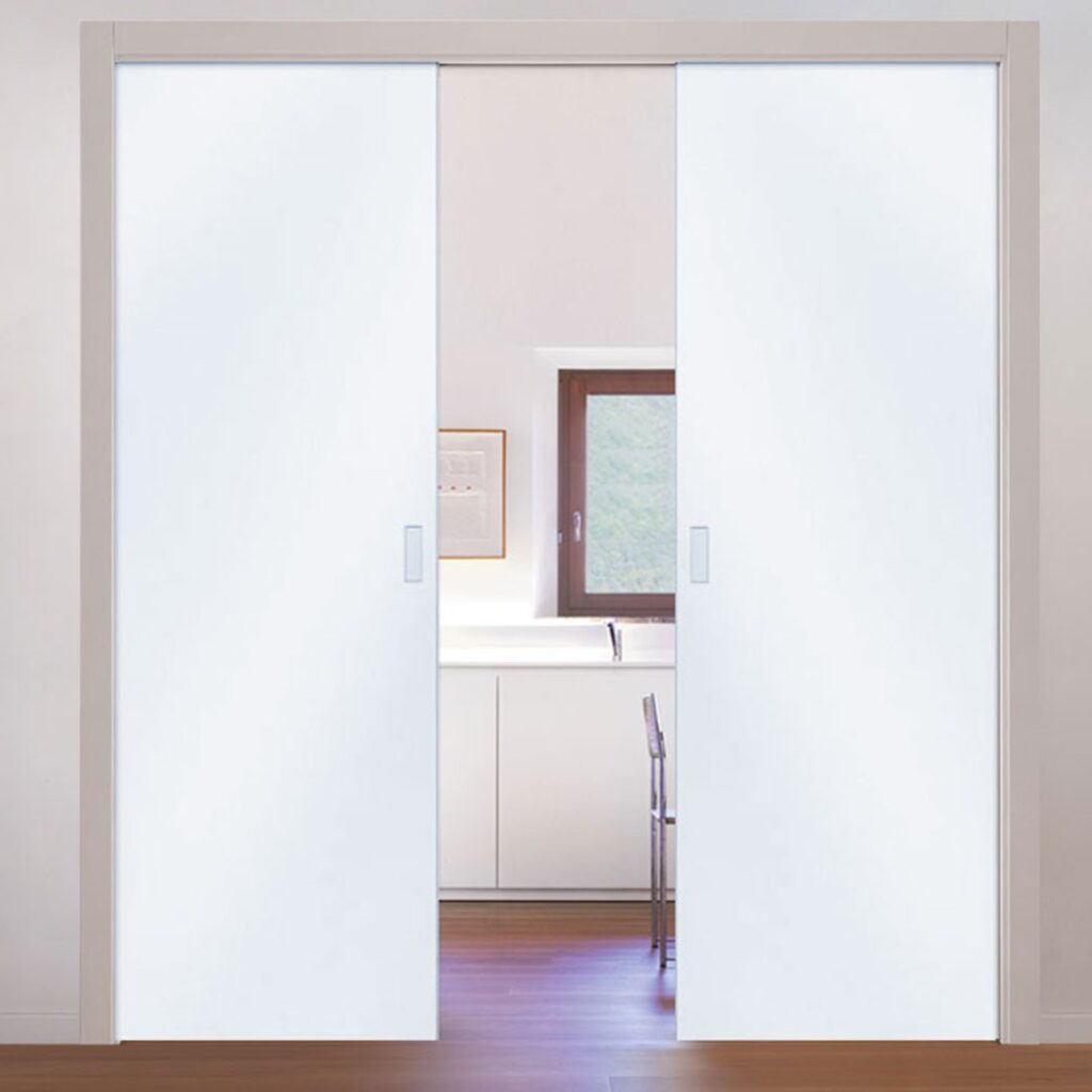ECLISSE Pocket Door System – Classic Double Glass