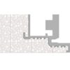 Cross-section diagram shows a metal joint set between terrazzo layers, similar to how the ECLISSE Door system - Syntesis® Hinged Single With Door creates seamless separations, illustrating support and separation of terrazzo slabs.