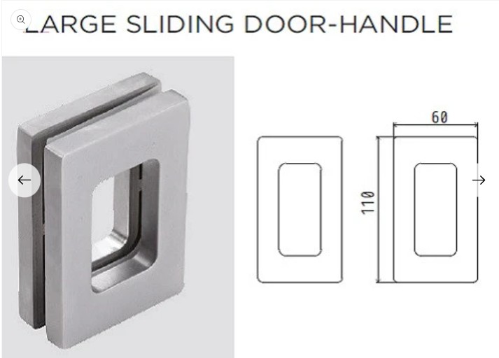 Large sliding door handle